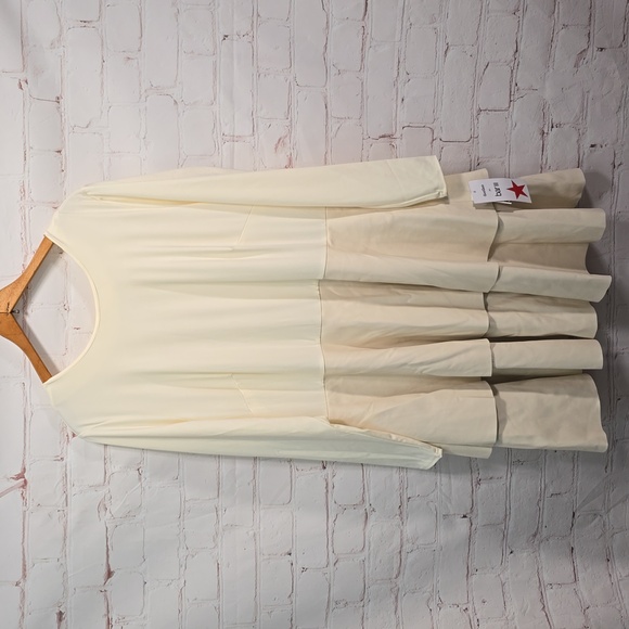 Bar III Dresses & Skirts - GooGoo Bar III Ruffled Two Tiered Mini Dress Sugar Cream Womens Size 2x NWT